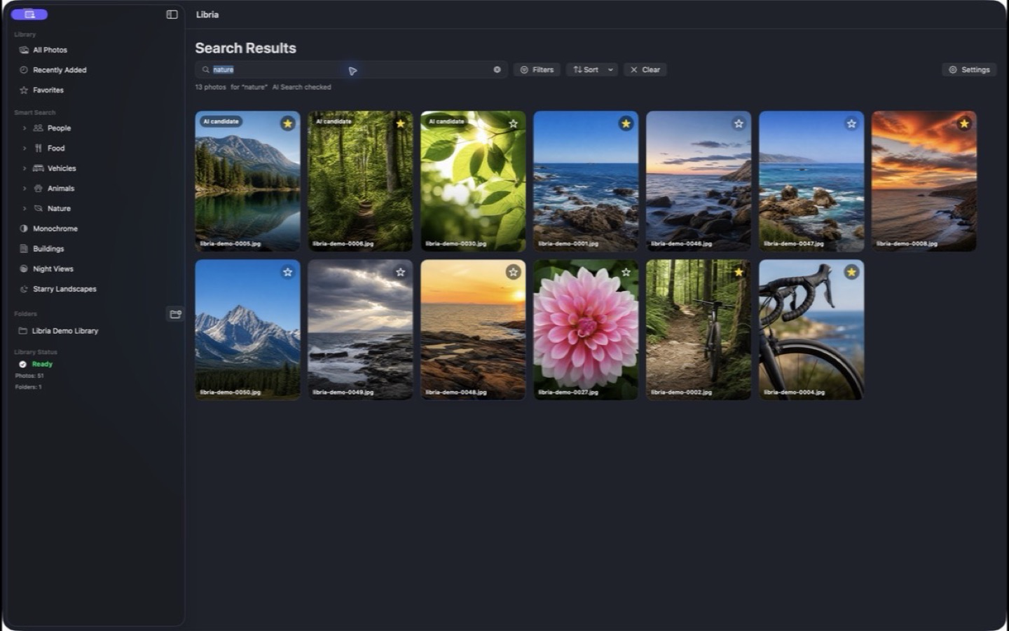 Photos shown in SmartSearch results